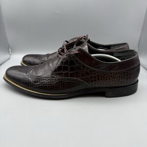 Stacy Adams Oxford Men's 13 D Wingtip Alligator Print